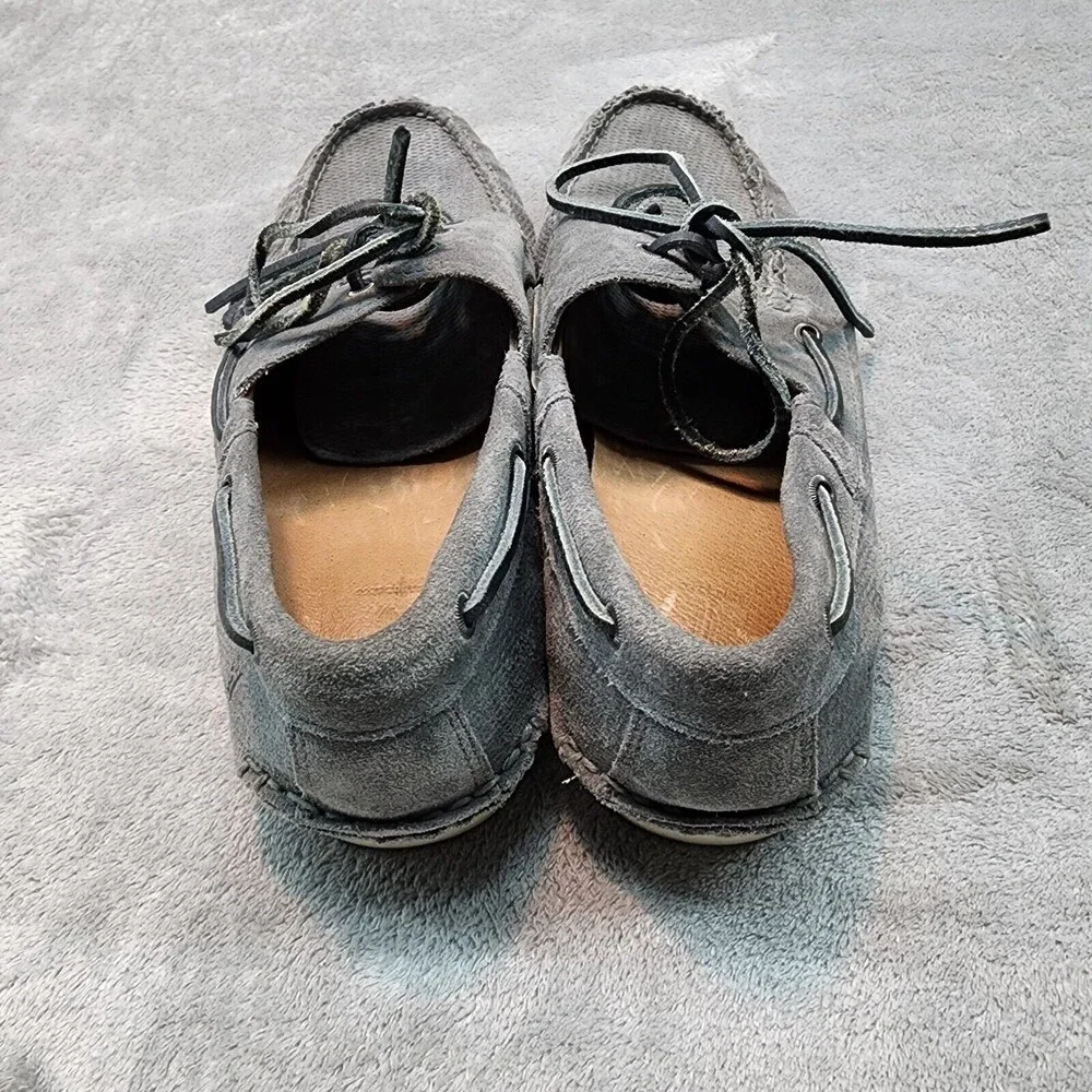 Frye Briggs Boat Shoes Men's Size 11.5 Gray Suede